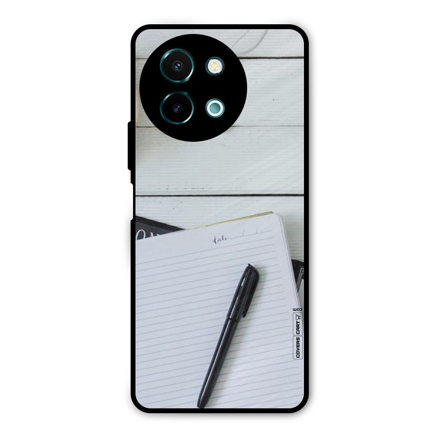 Headphones Notes Metal Back Case for Vivo Y58