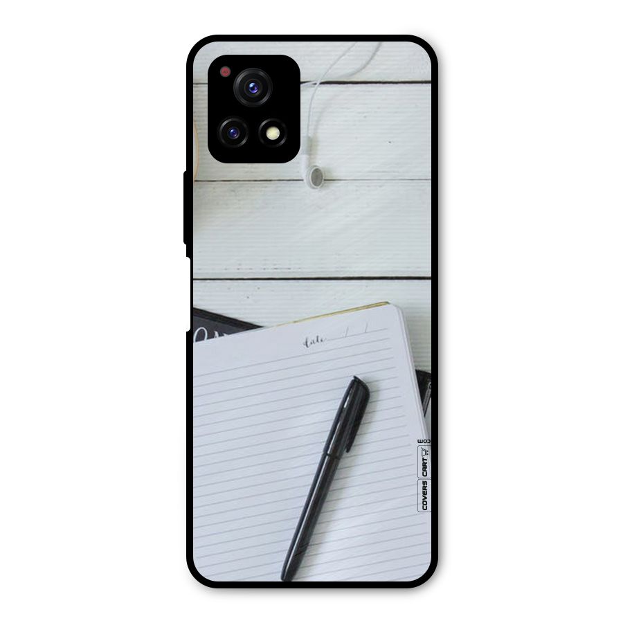 Headphones Notes Metal Back Case for Vivo Y72 5G