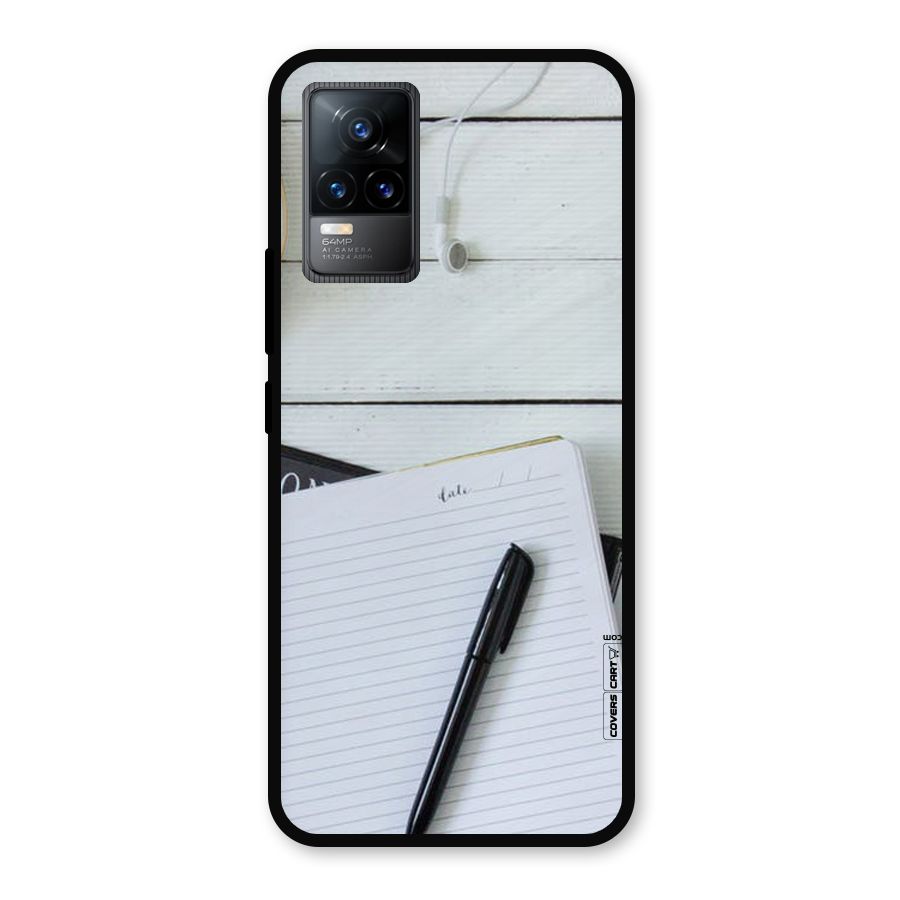 Headphones Notes Metal Back Case for Vivo Y73