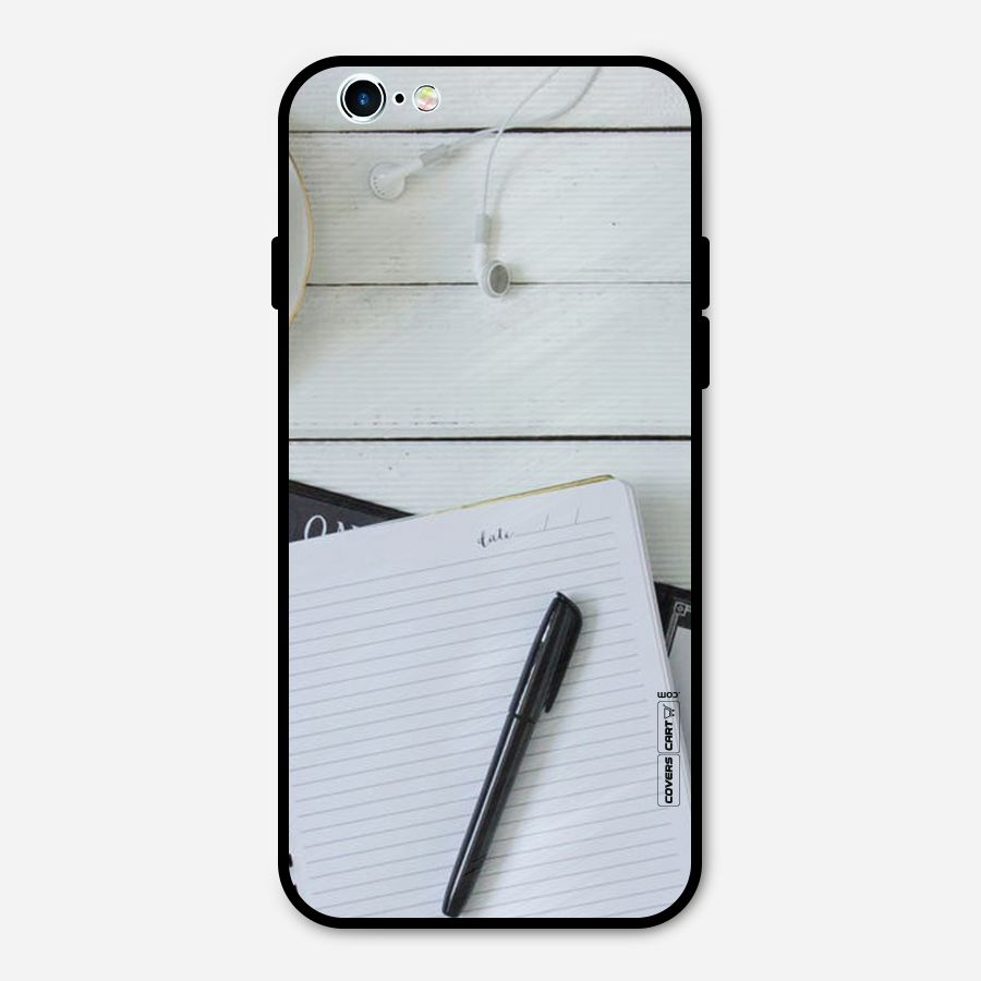 Headphones Notes Metal Back Case for iPhone 6 6s