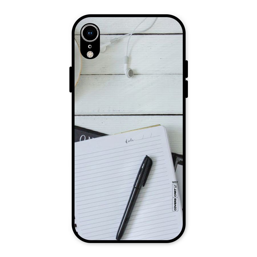 Headphones Notes Metal Back Case for iPhone XR