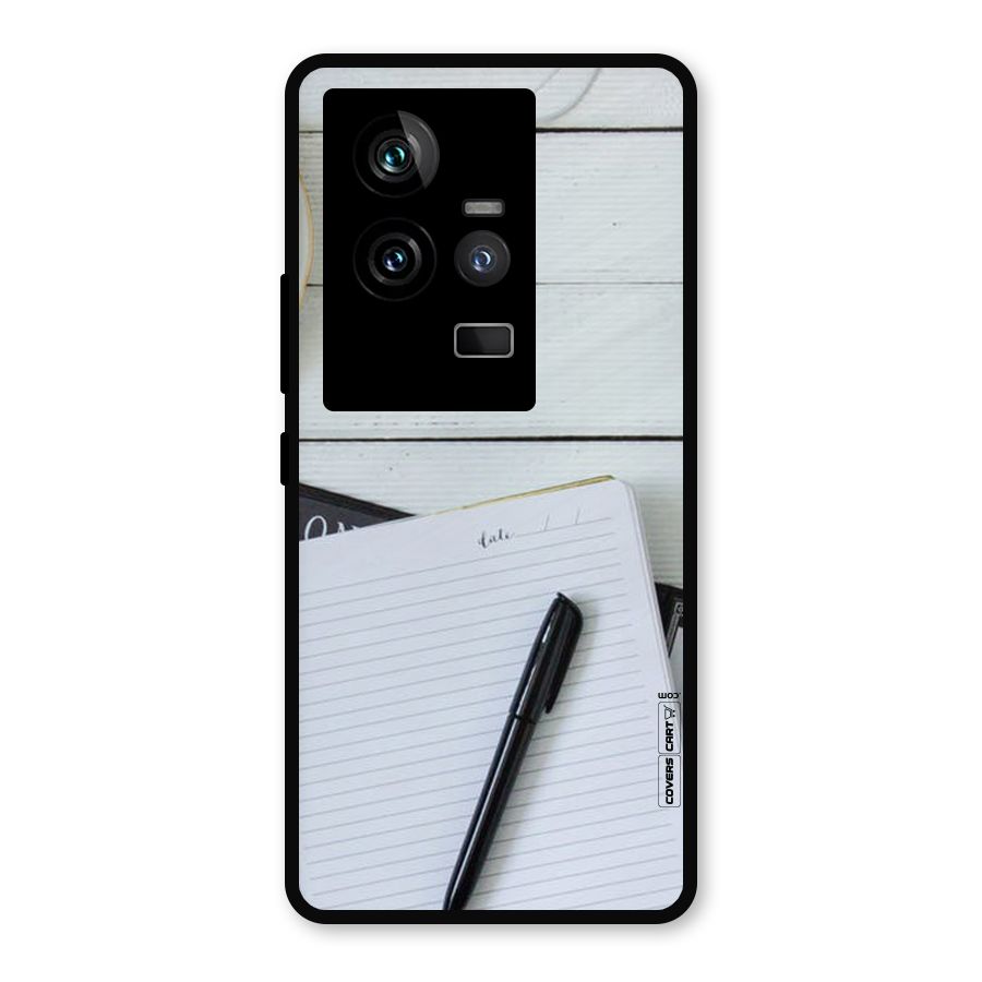 Headphones Notes Metal Back Case for iQOO 11 5G