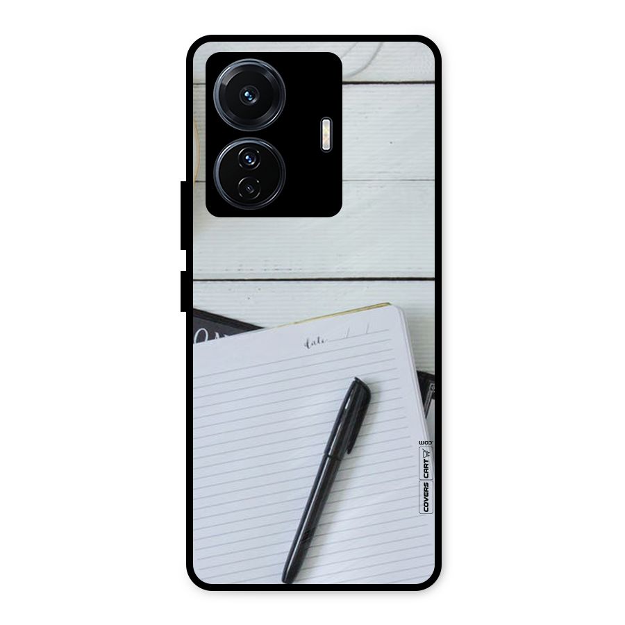 Headphones Notes Metal Back Case for iQOO Z6