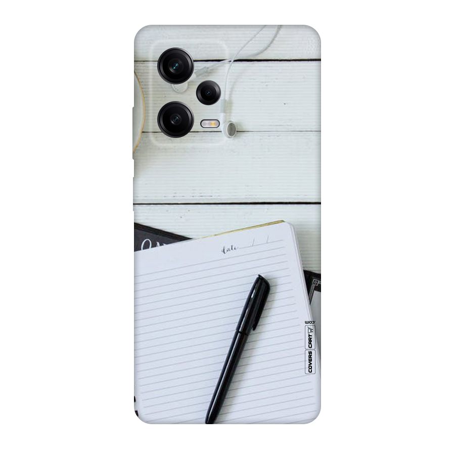 Headphones Notes Original Polycarbonate Back Case for Redmi Note 12 Pro