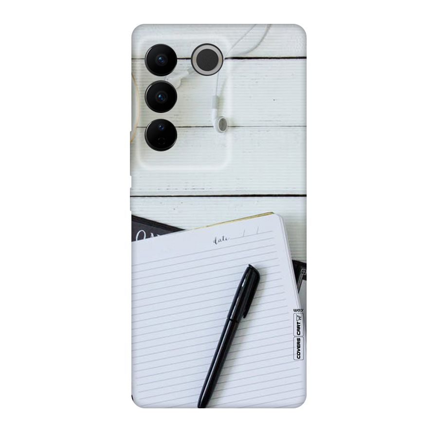 Headphones Notes Original Polycarbonate Back Case for Vivo V27