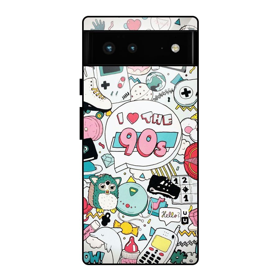 Heart 90s Glass Back Case for Google Pixel 6
