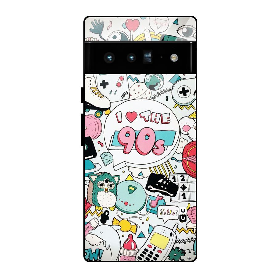 Heart 90s Glass Back Case for Google Pixel 6 Pro