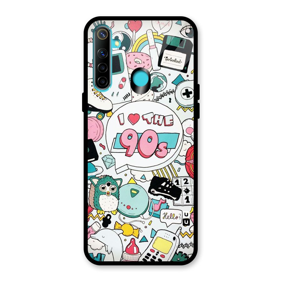 Heart 90s Glass Back Case for Realme Narzo 10