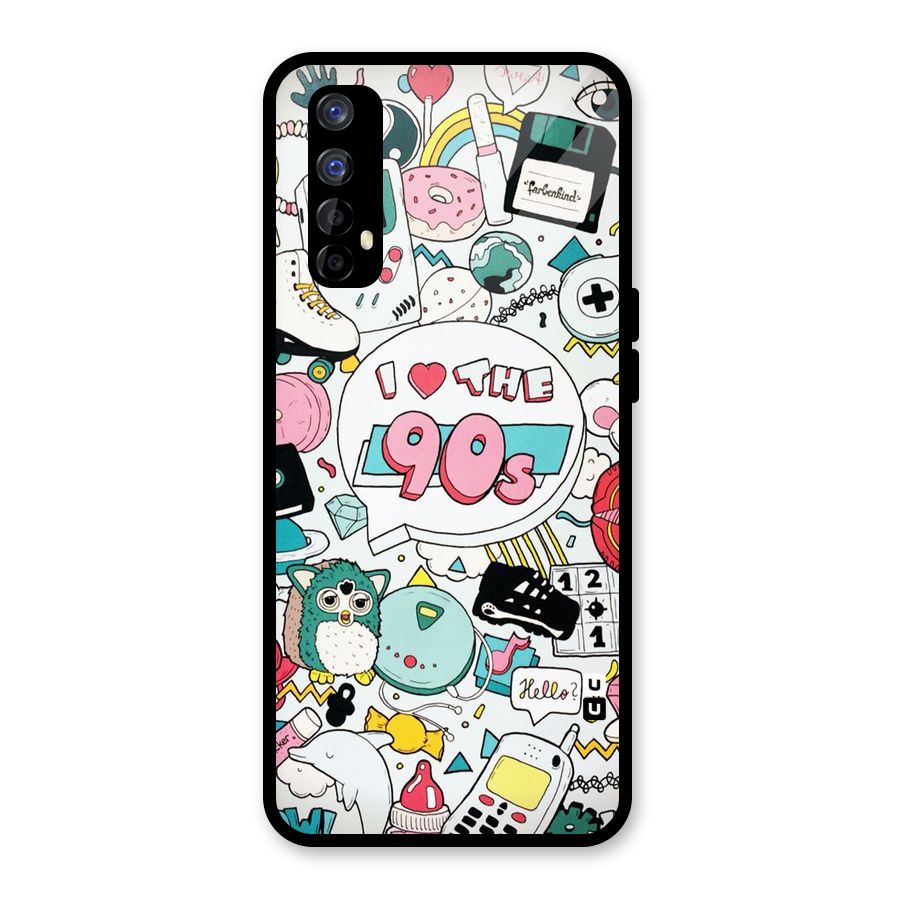 Heart 90s Glass Back Case for Realme Narzo 20 Pro