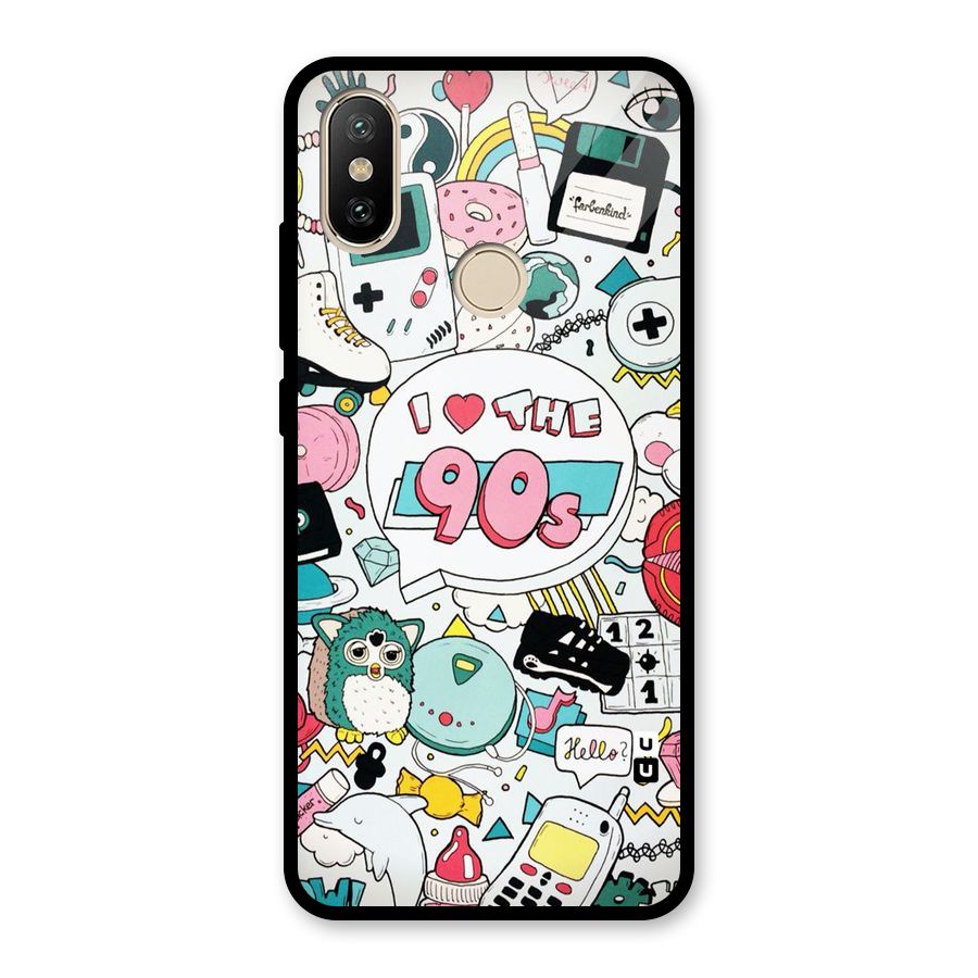 Heart 90s Glass Back Case for Redmi A2