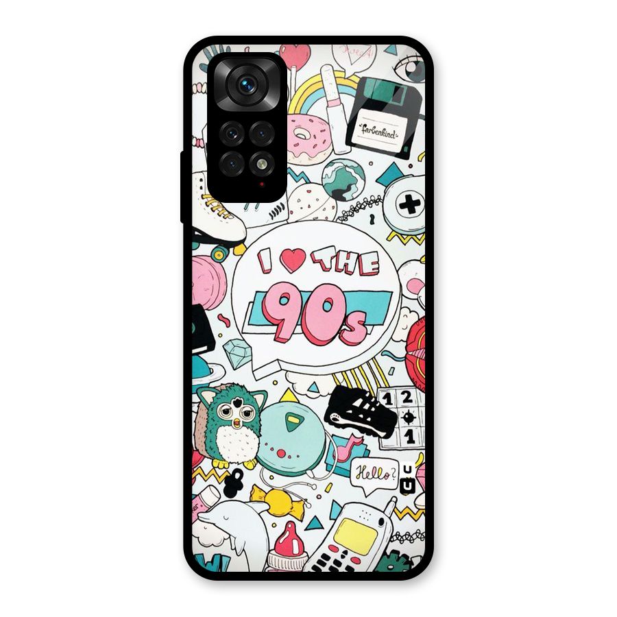 Heart 90s Glass Back Case for Redmi Note 11S