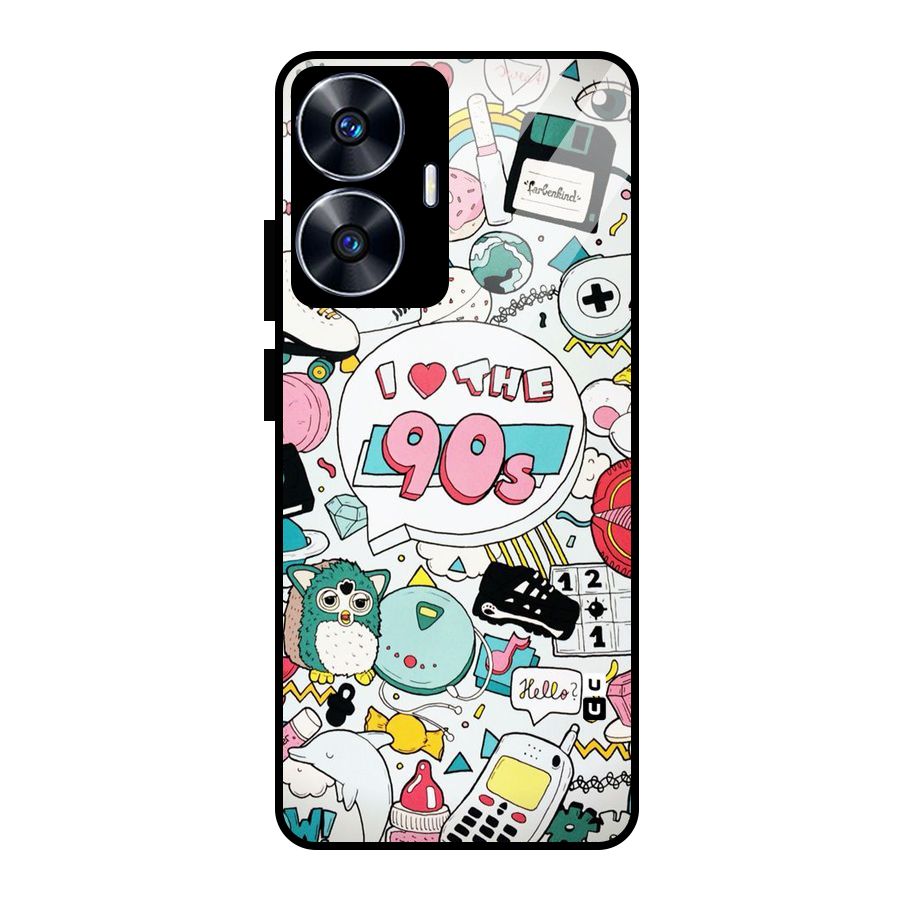 Heart 90s Glass Back Case for realme C55