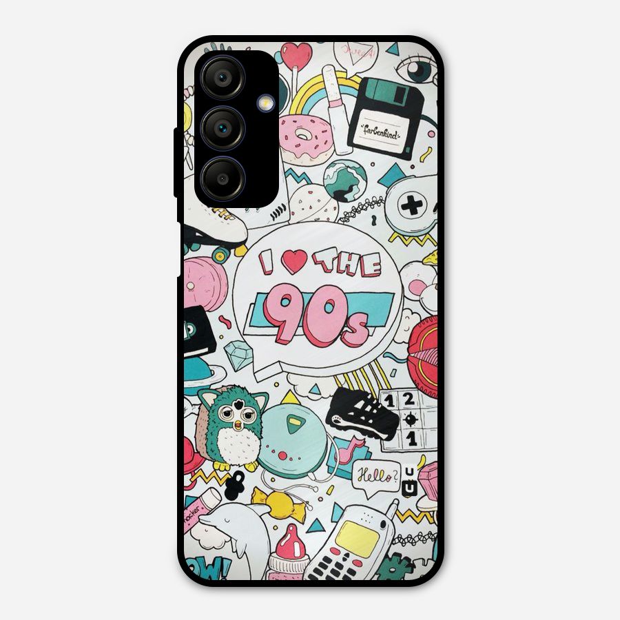 Heart 90s Metal Back Case for Galaxy A15 5G