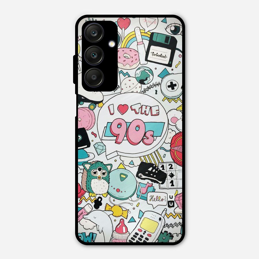 Heart 90s Metal Back Case for Galaxy A25 5G
