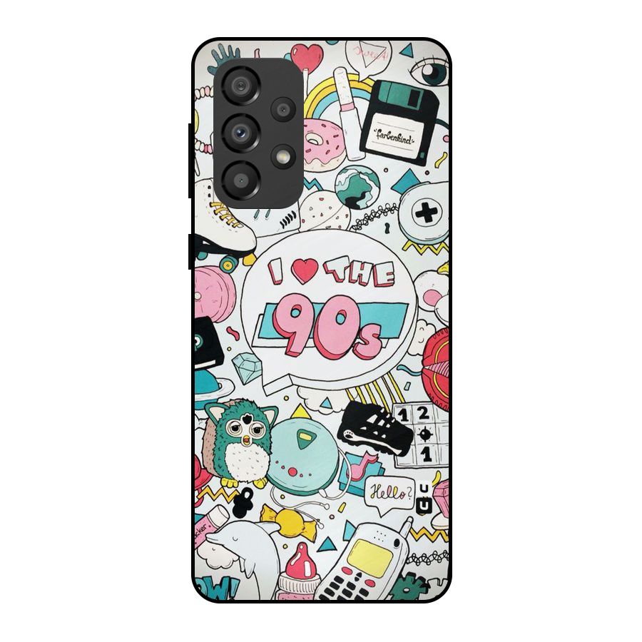 Heart 90s Metal Back Case for Galaxy A33 5G