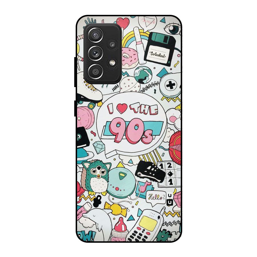 Heart 90s Metal Back Case for Galaxy A52s 5G