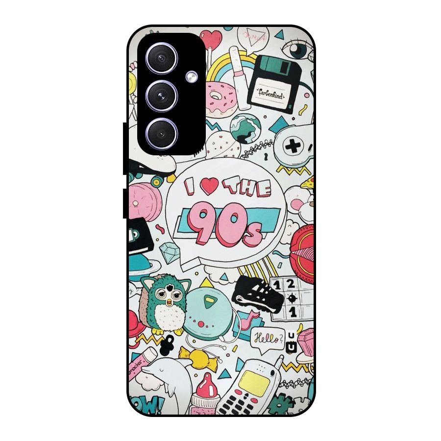 Heart 90s Metal Back Case for Galaxy A54