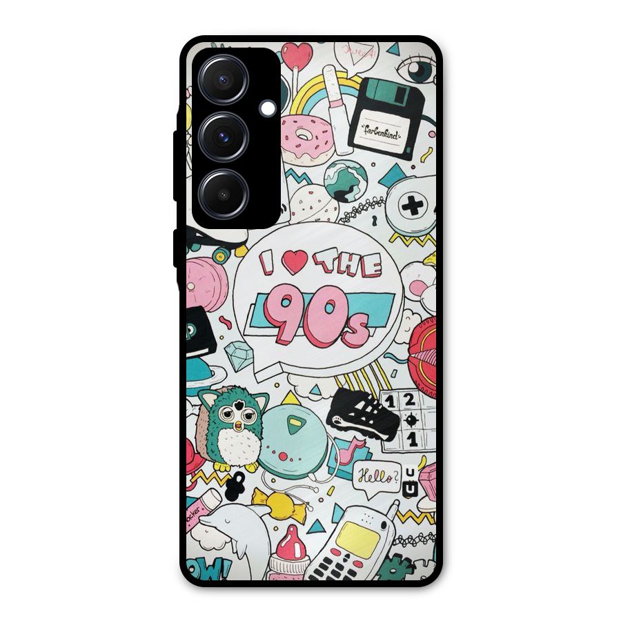 Heart 90s Metal Back Case for Galaxy A55