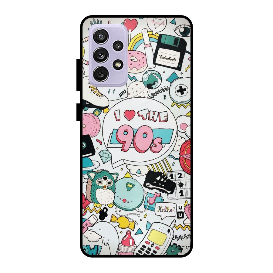 Heart 90s Metal Back Case for Galaxy A72