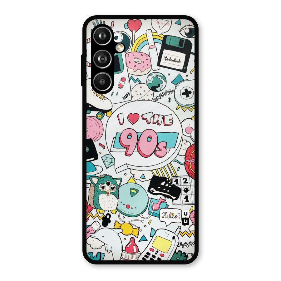 Heart 90s Metal Back Case for Galaxy F54
