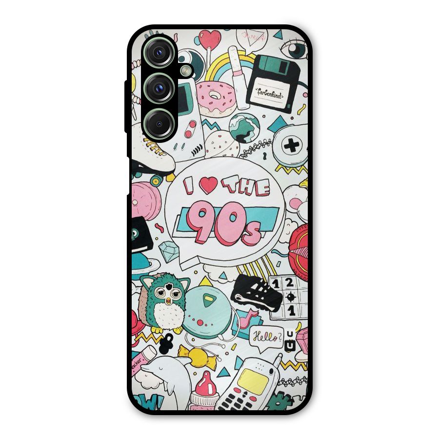 Heart 90s Metal Back Case for Galaxy M34