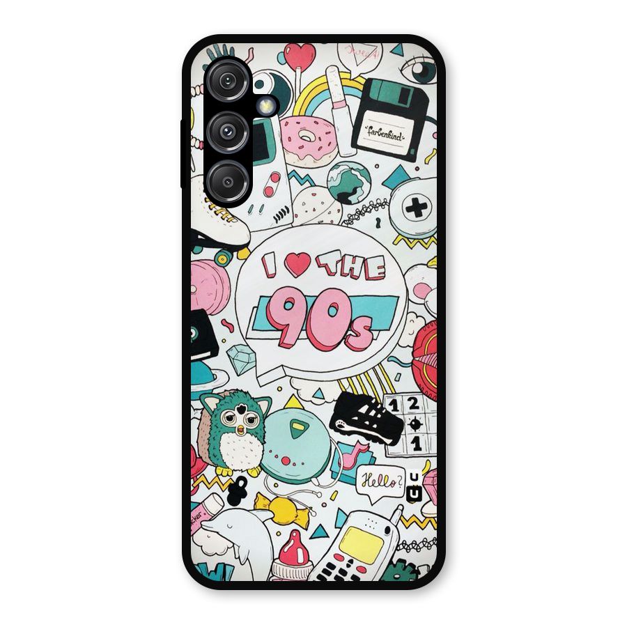 Heart 90s Metal Back Case for Galaxy M34 5G