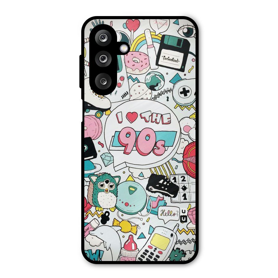 Heart 90s Metal Back Case for Galaxy M36