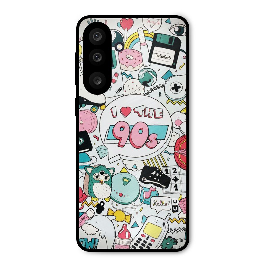 Heart 90s Metal Back Case for Galaxy M56
