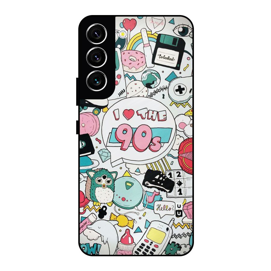 Heart 90s Metal Back Case for Galaxy S22 5G