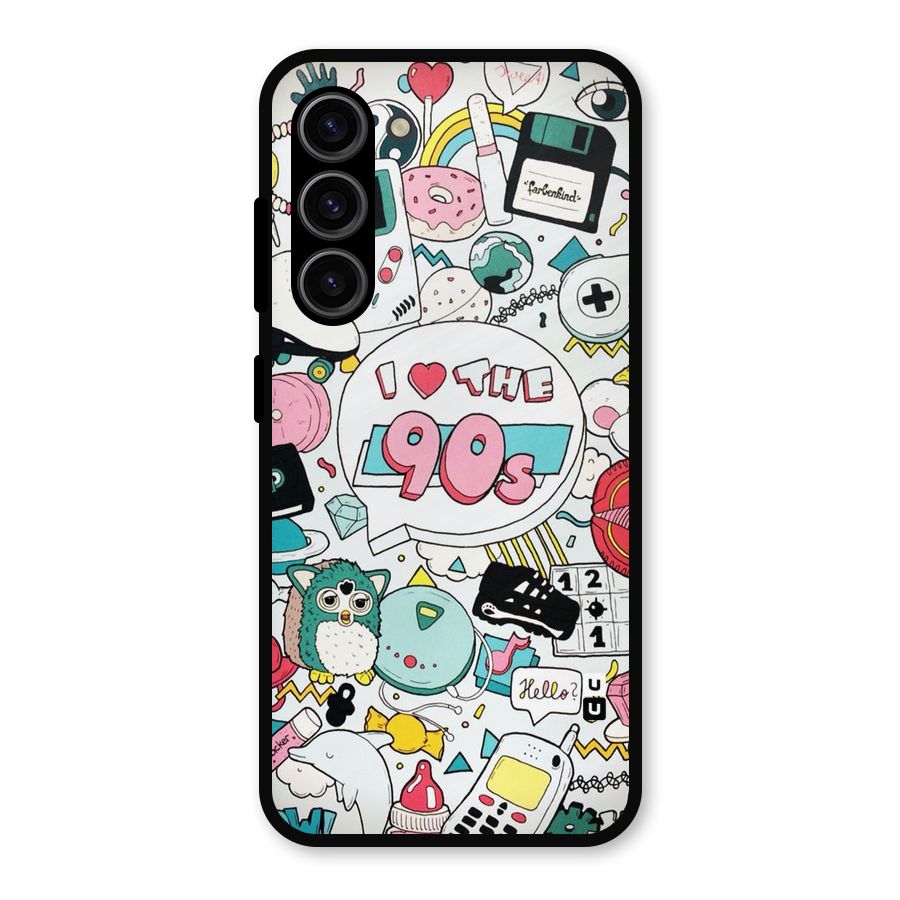 Heart 90s Metal Back Case for Galaxy S23