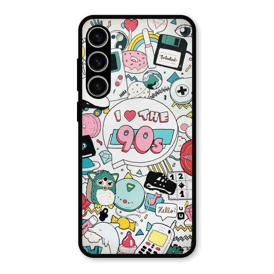 Heart 90s Metal Back Case for Galaxy S23 Plus