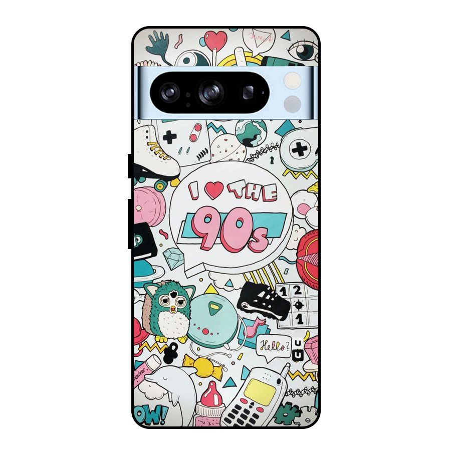 Heart 90s Metal Back Case for Google Pixel 8 Pro