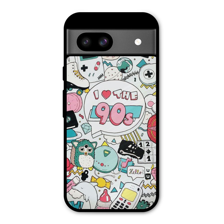Heart 90s Metal Back Case for Google Pixel 8a
