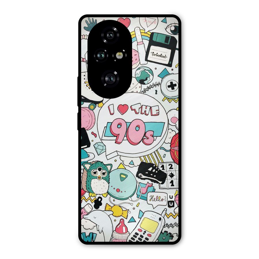 Heart 90s Metal Back Case for Honor 200 Pro