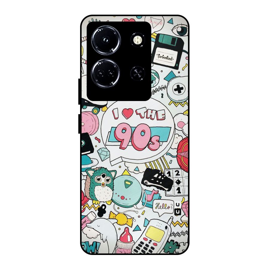 Heart 90s Metal Back Case for Infinix Note 30 5G