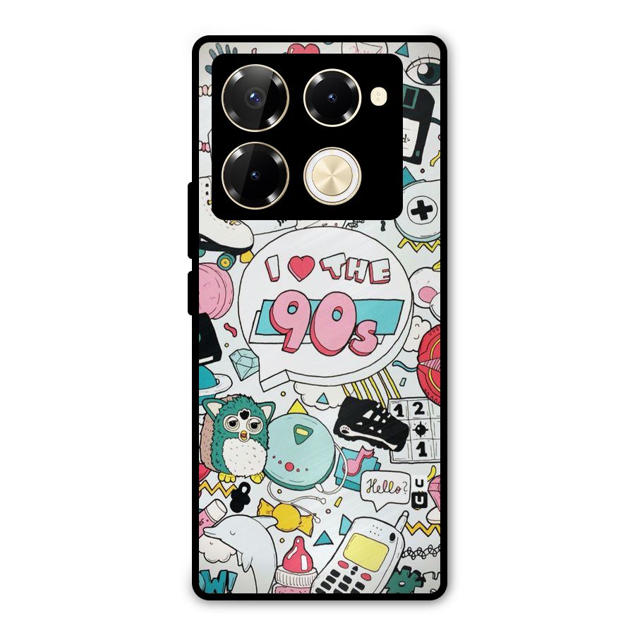 Heart 90s Metal Back Case for Infinix Note 40 Pro Plus