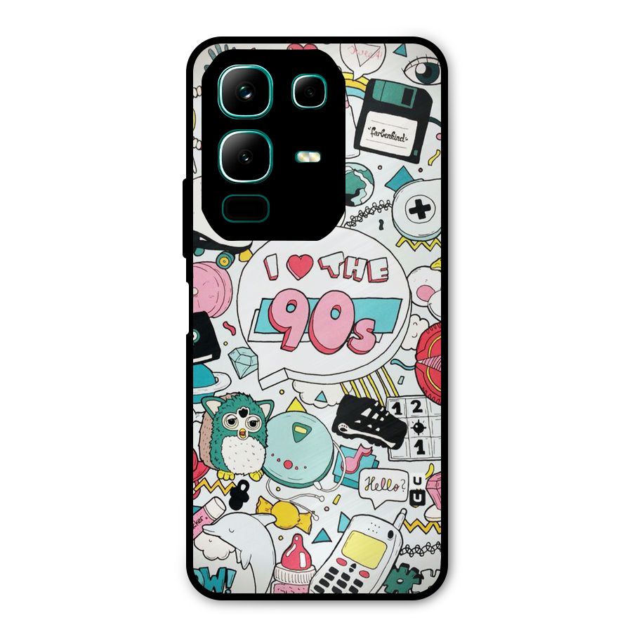 Heart 90s Metal Back Case for Infinix Note 50x