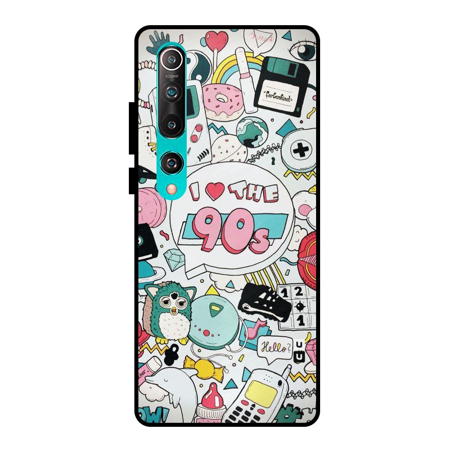 Heart 90s Metal Back Case for Mi 10