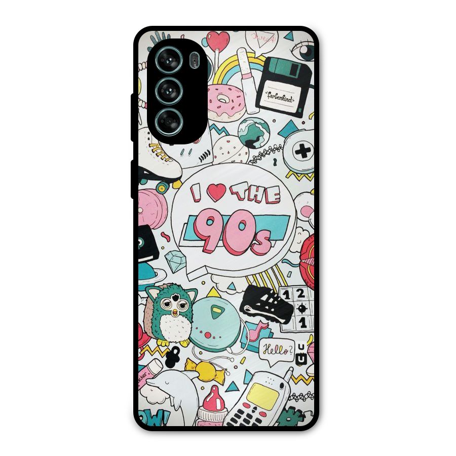 Heart 90s Metal Back Case for Moto G62