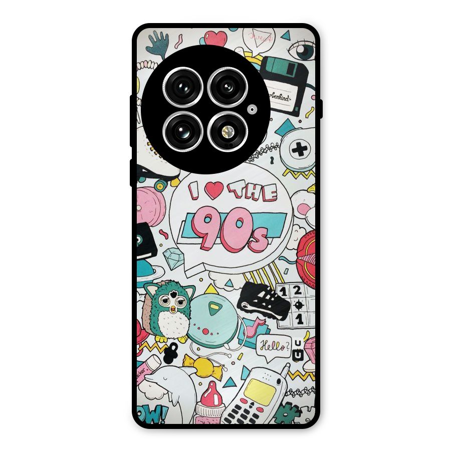 Heart 90s Metal Back Case for OnePlus 13