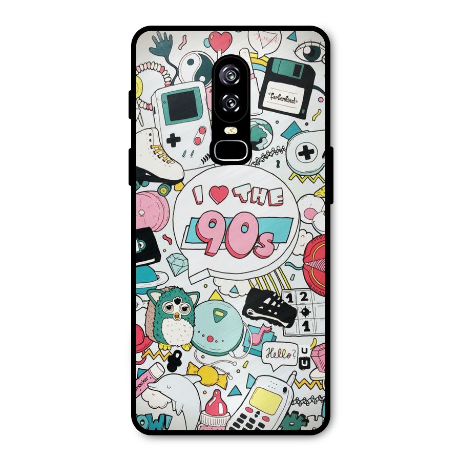 Heart 90s Metal Back Case for OnePlus 6