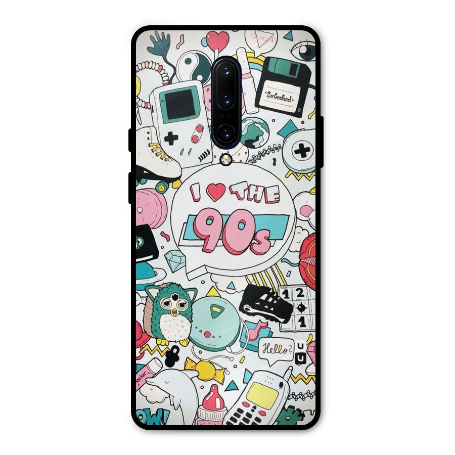 Heart 90s Metal Back Case for OnePlus 7 Pro