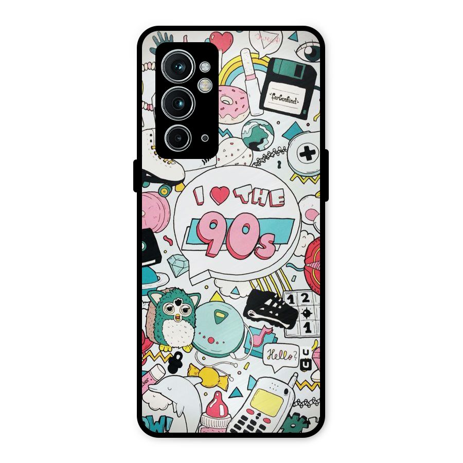 Heart 90s Metal Back Case for OnePlus 9RT 5G