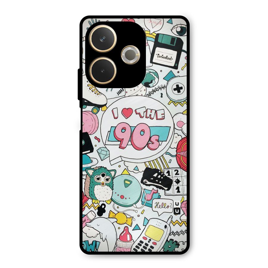 Heart 90s Metal Back Case for Oppo A5 Pro