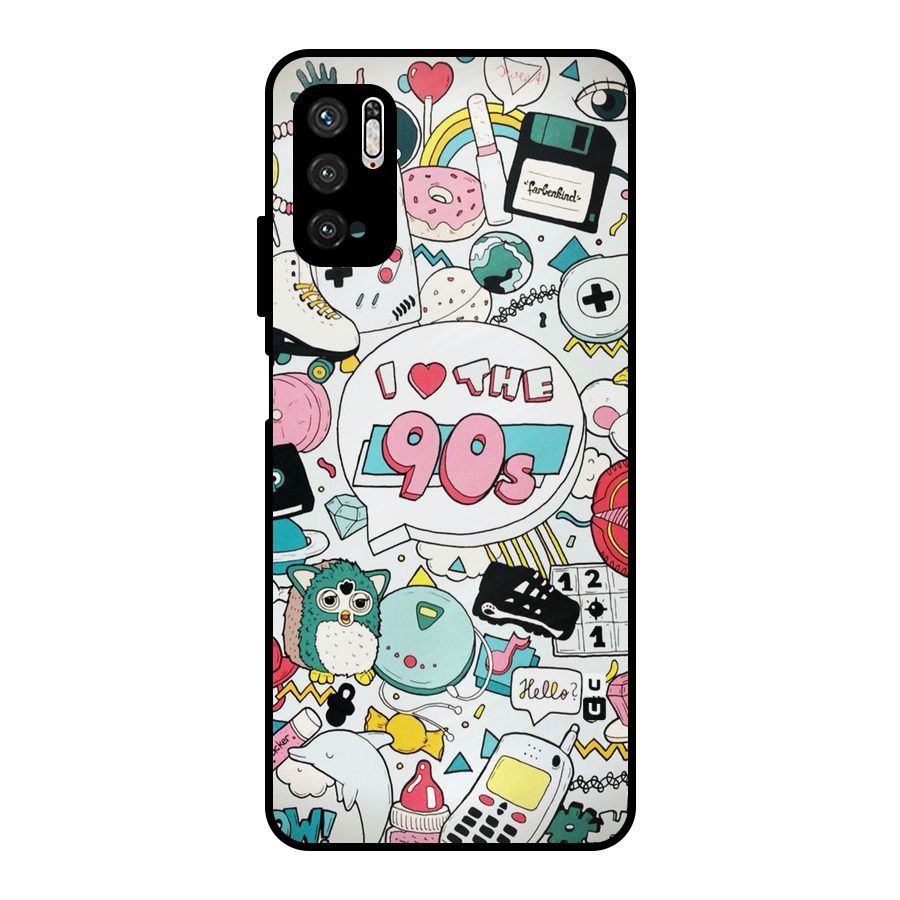 Heart 90s Metal Back Case for Poco M3 Pro 5G