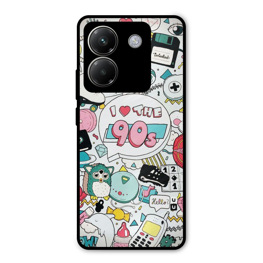 Heart 90s Metal Back Case for Poco M7 Pro 5G