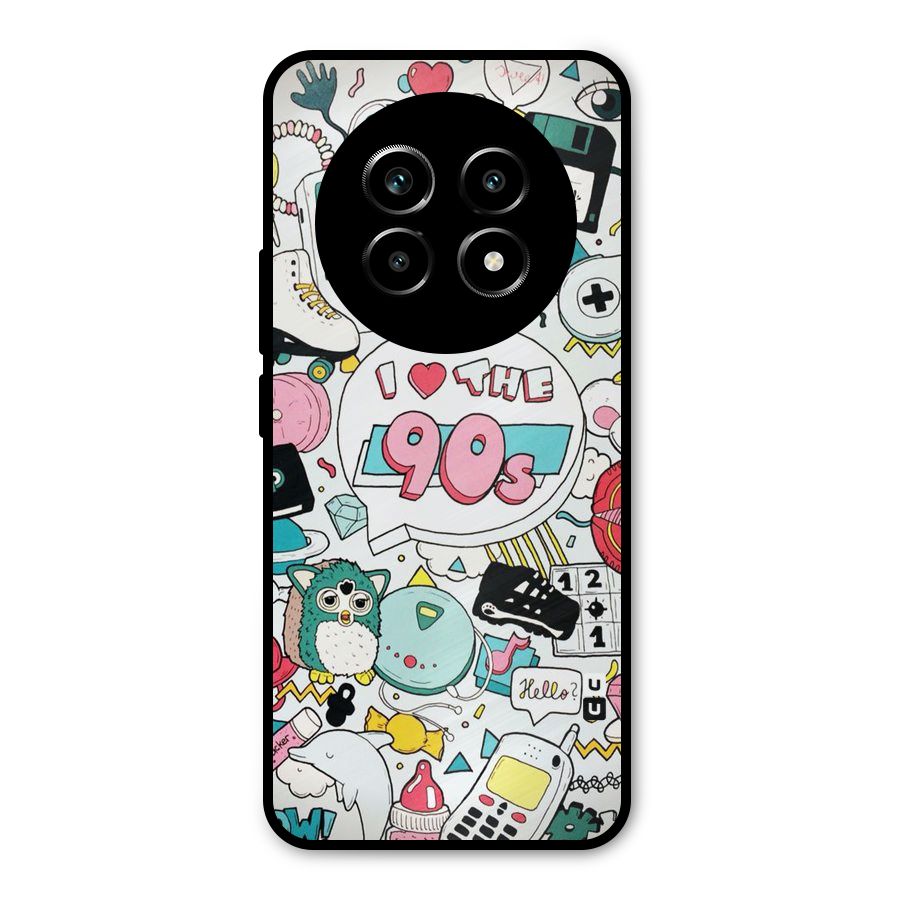 Heart 90s Metal Back Case for Realme 13 Pro