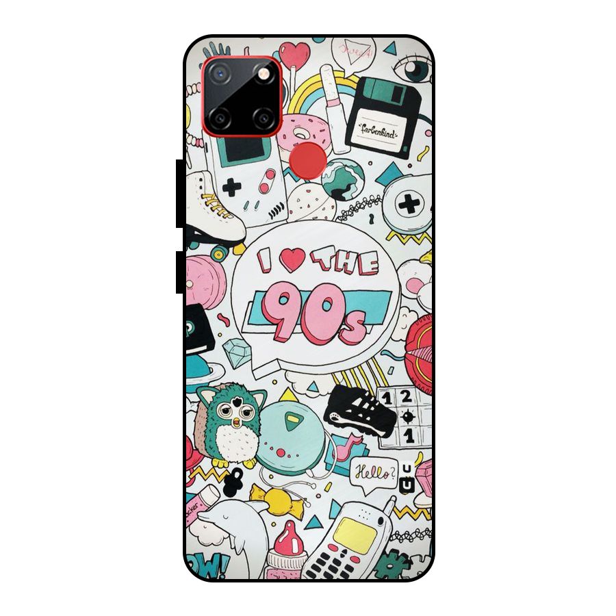 Heart 90s Metal Back Case for Realme C12