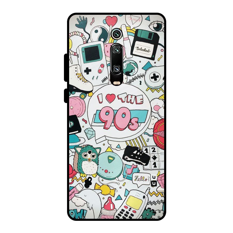 Heart 90s Metal Back Case for Redmi K20 Pro