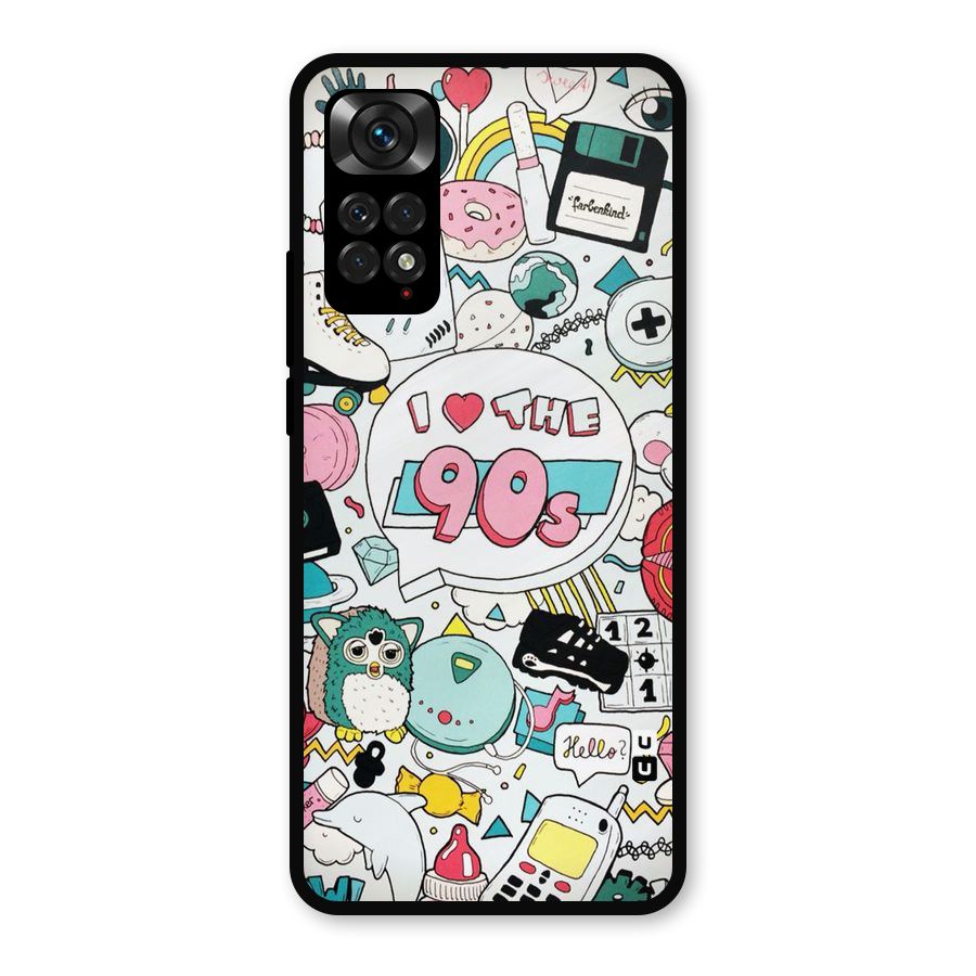 Heart 90s Metal Back Case for Redmi Note 11s